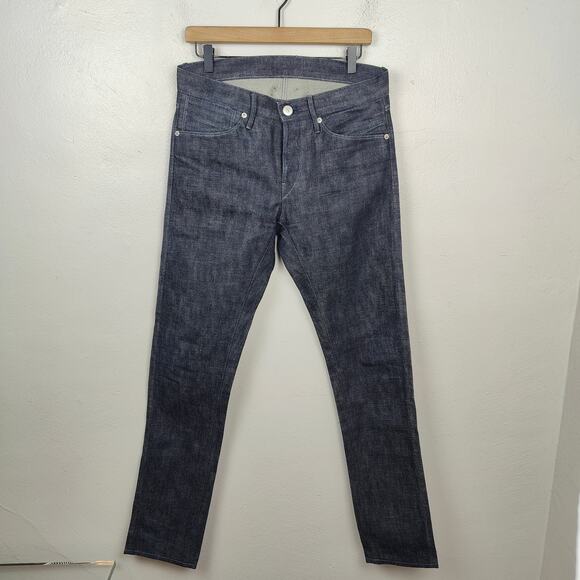 3x1 Selvedge Jeans Mens‎ 32 Dark Wash Straight Leg Slim Fit Indigo Preppy - Picture 1 of 8
